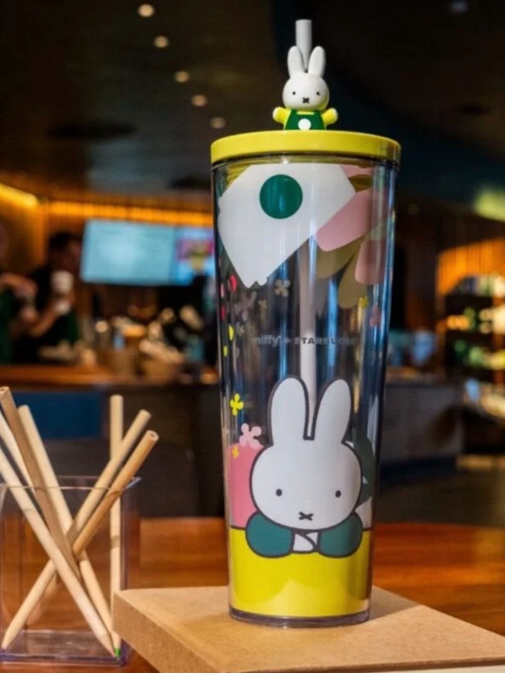 Brand New Starbucks x Miffy Yellow & Green Acrylic Character Tumbler